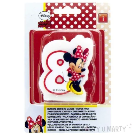 swieczka na tort cyfra 8 minnie cafe procos