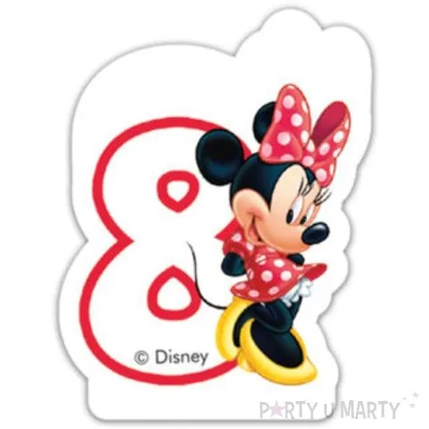 swieczka na tort cyfra 8 minnie cafe procos