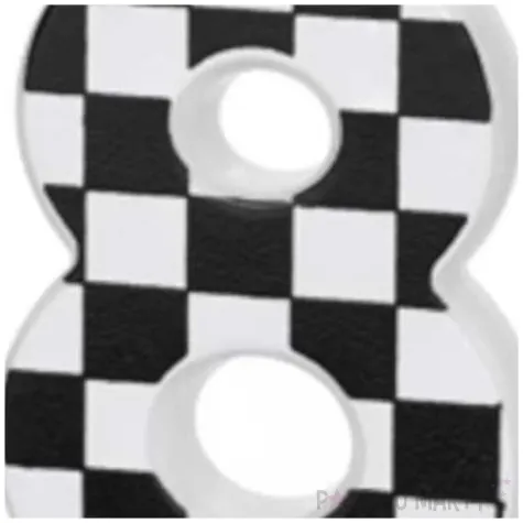 swieczka na tort cyfra 8 szachownica partydeco 5 5 cm