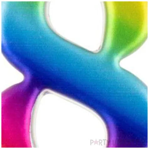 swieczka na tort cyfra 8 teczowa godan 9 5 cm