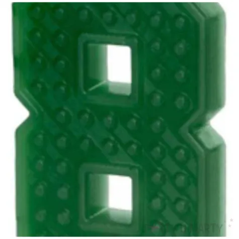 swieczka na tort cyfra 8 zielony partydeco 6 cm