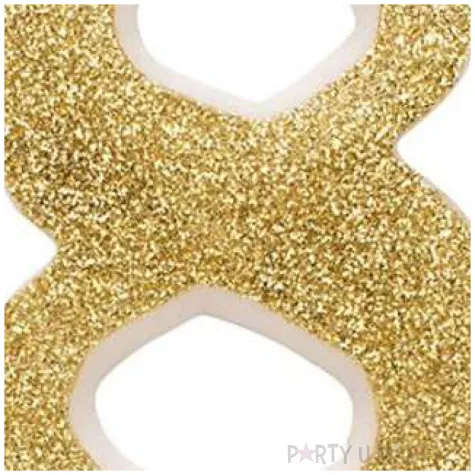 swieczka na tort cyfra 8 zlota brokatowa givi 9 5 cm