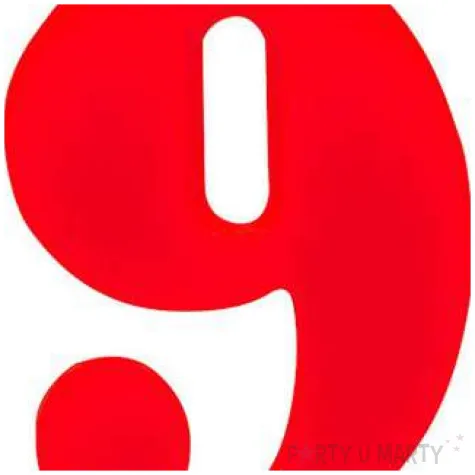 swieczka na tort cyfra 9 iskrzaca czerwona givi 9 5 cm