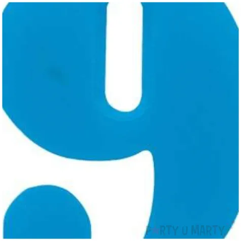 swieczka na tort cyfra 9 iskrzaca niebieska givi 9 5 cm