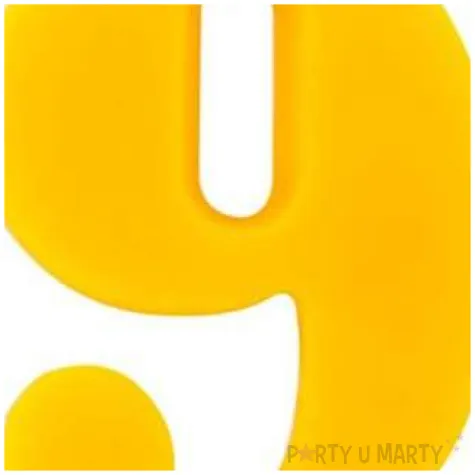 swieczka na tort cyfra 9 iskrzaca zolta givi 9 5 cm