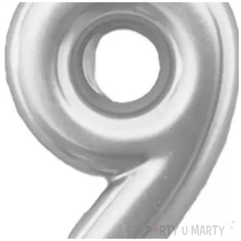 swieczka na tort cyfra 9 srebrna tamipol 7 5 cm