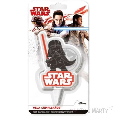 swieczka na tort darth vader star wars dekora 7 5 cm