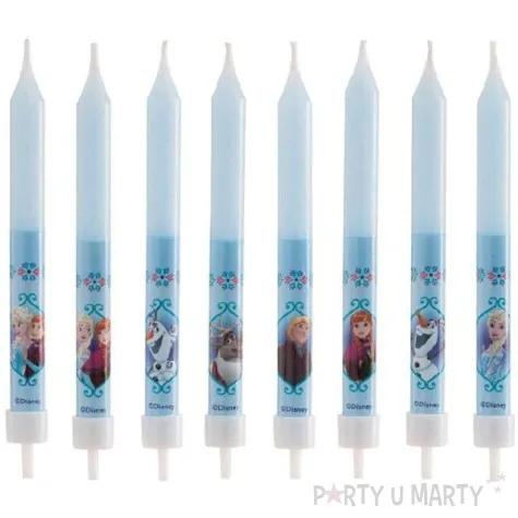 swieczka na tort elsa frozen kraina lodu mix dekora 9 cm 8 szt