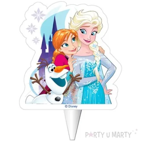 swieczka na tort elsa olaf i anna kraina lodu dekora 8 cm