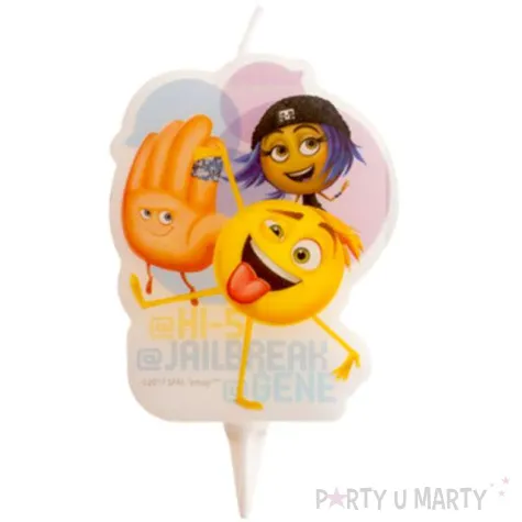 swieczka na tort emoji dekora 7 5 cm