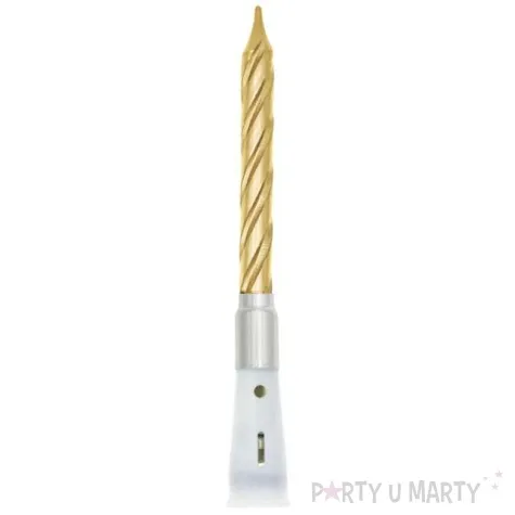 swieczka na tort grajaca zlota partypal