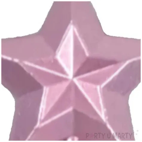 swieczka na tort gwiazdka rozowo zloty jix 9 5 cm