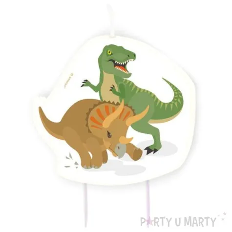 swieczka na tort happy dinozaur amscan