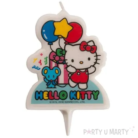 swieczka na tort hello kitty dekora 7 cm