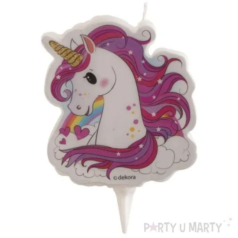 swieczka na tort jednorozec dekora 7 5 cm
