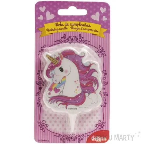 swieczka na tort jednorozec dekora 7 5 cm