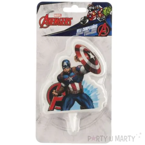 swieczka na tort kapitan ameryka avengers dekora 7 5 cm