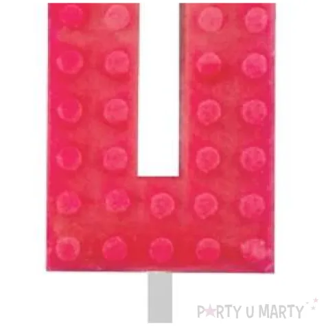 swieczka na tort klocki cyfra 0 czerwona godan 5 5 cm