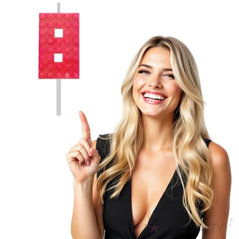 swieczka na tort klocki cyfra 8 czerwona godan 5 5 cm