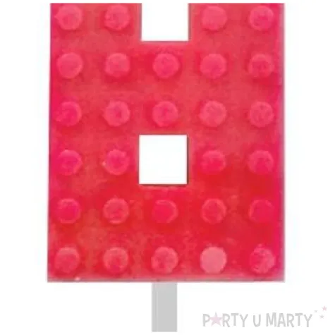 swieczka na tort klocki cyfra 8 czerwona godan 5 5 cm