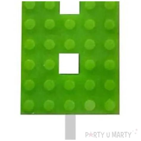 swieczka na tort klocki cyfra 8 zielona godan 5 5 cm