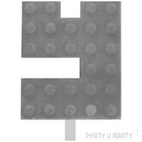 swieczka na tort klocki cyfra 9 szara godan 5 5 cm