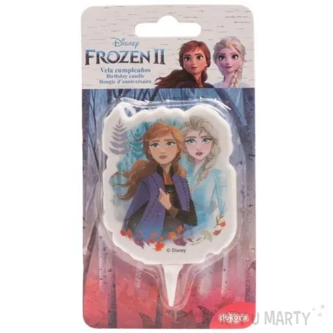 swieczka na tort kraina lodu elsa i anna w lesie dekora 7 5 cm