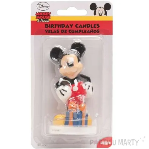 swieczka na tort myszka mickey 3d dekora 8 cm