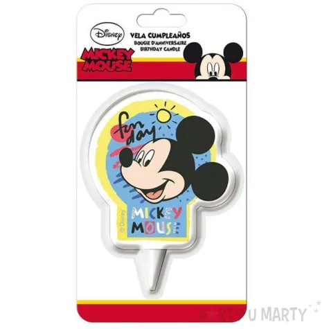 swieczka na tort myszka mickey dekora 7 5 cm