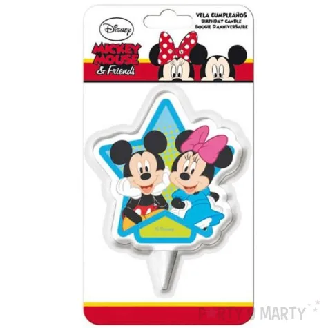 swieczka na tort myszka mickey i minnie dekora 7 5 cm