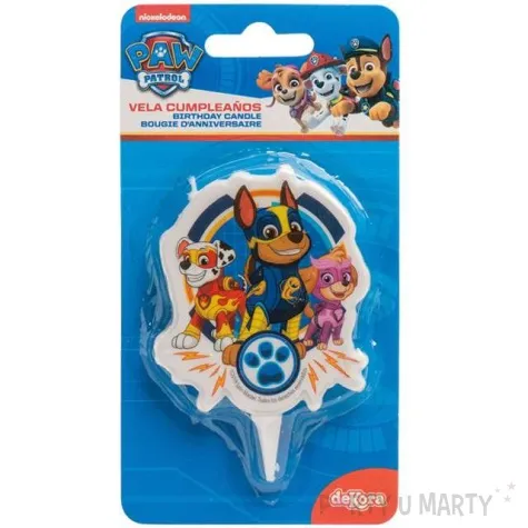 swieczka na tort paw patrol dekora 7 5 cm
