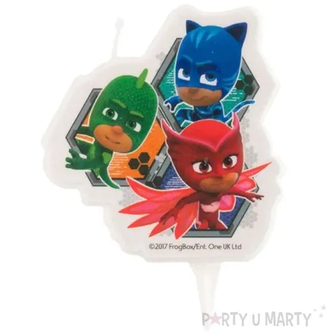 swieczka na tort pidzamersi pj masks dekora 7 5 cm