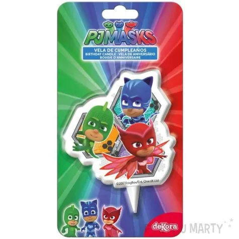 swieczka na tort pidzamersi pj masks dekora 7 5 cm