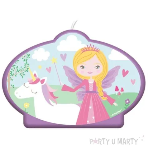 swieczka na tort princess ksiezniczka amscan 10x7x1 cm