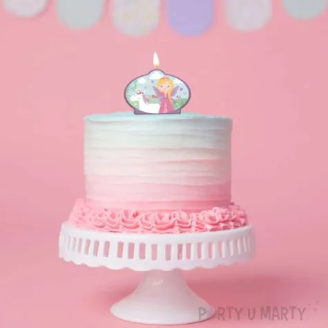 swieczka na tort princess ksiezniczka amscan 10x7x1 cm