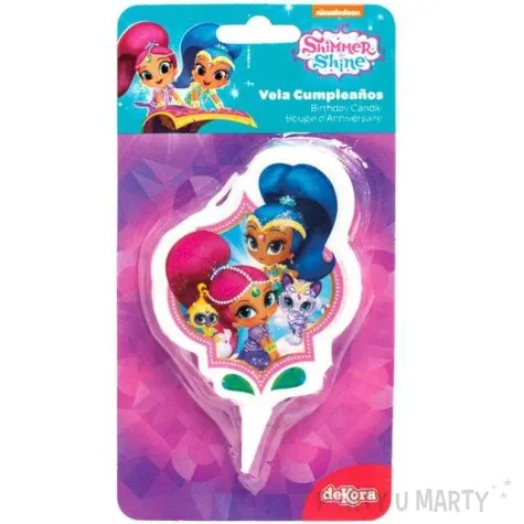 swieczka na tort shimmer shine dekora 7 cm