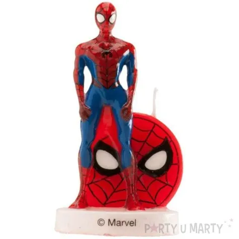 swieczka na tort spiderman 3d dekora 9 cm