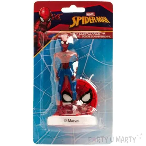swieczka na tort spiderman 3d dekora 9 cm