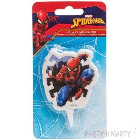 swieczka na tort spiderman dekora 7 cm