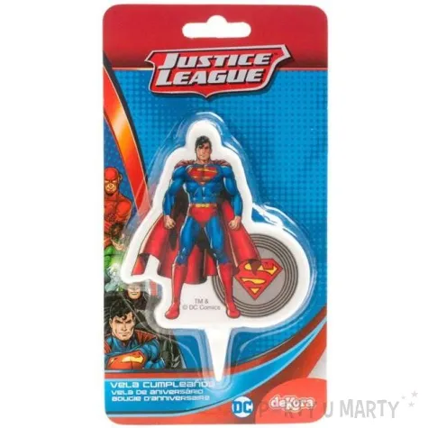 swieczka na tort superman dekora 7 5 cm