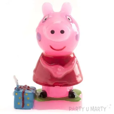 swieczka na tort swinka peppa 3d dekora 8 cm
