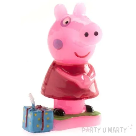 swieczka na tort swinka peppa 3d dekora 8 cm