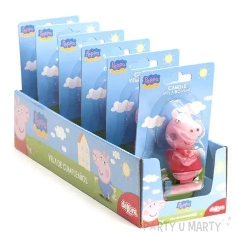 swieczka na tort swinka peppa 3d dekora 8 cm