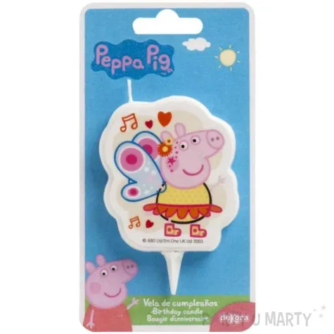 swieczka na tort swinka peppa dekora 7 5 cm