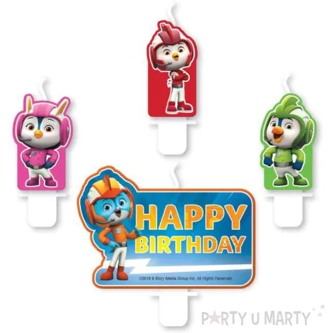 swieczka na tort top wing happy birthday amscan 4 szt