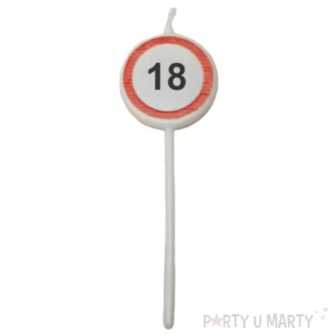 swieczka na tort traffic 18 urodziny top ten 3szt