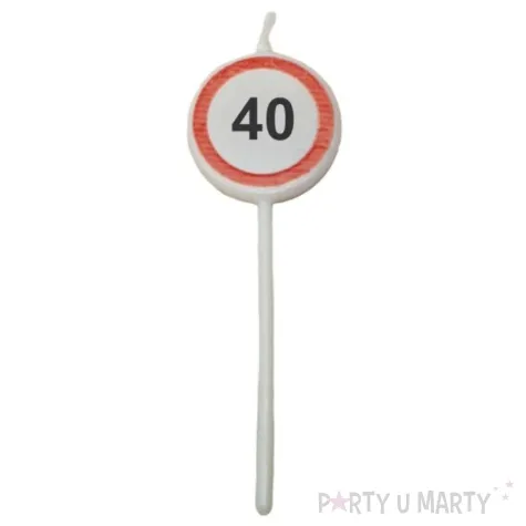 swieczka na tort traffic 40 urodziny top ten 3szt