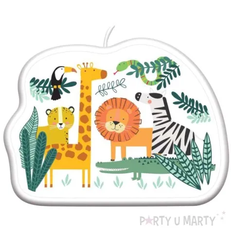 swieczka na tort zwierzeta w dzungli amscan