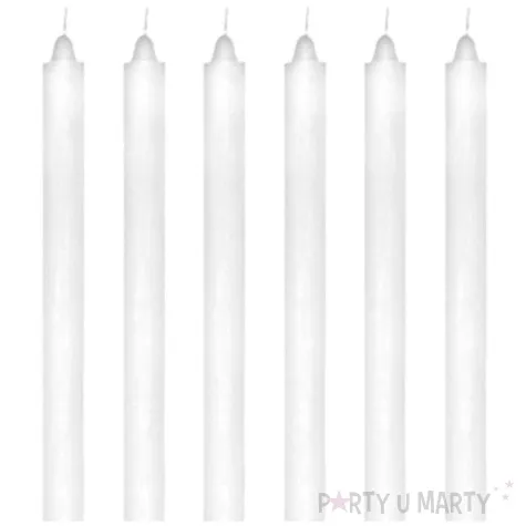 swieczka prosta classic biala bispol 19 cm 6 szt