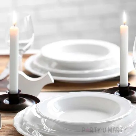 swieczka prosta classic biala bispol 19 cm 6 szt